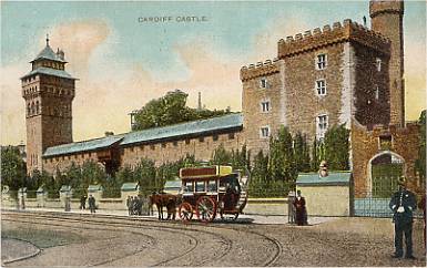 Cardiff CastlePostcard Used 1908