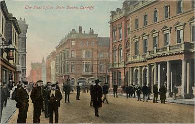 The Post Office Bute Docks CardiffPostcard Used 1907