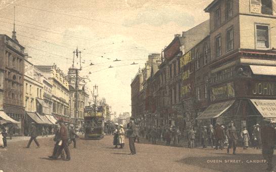 Queen Street Cardiff
Postcard Used 1919 Queen Street Cardiff
Postcard Used 1919