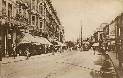 Queen Street Cardiff
Postcard Used 1924 Queen Street Cardiff
Postcard Used 1924
