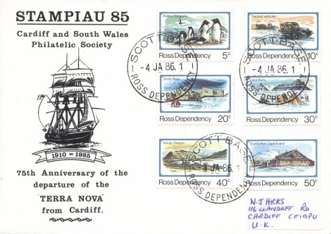 Commemorative cover from Scott Base 4th January 1986 Commemorative cover from Scott Base 4th January 1986