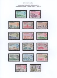 Antigua 1966 QEII ½c - $5 Definitives