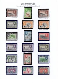 Nyasaland 1953 QEII Definitives Mint