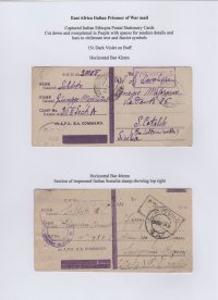 Captured Italian Postal Stationery Cards