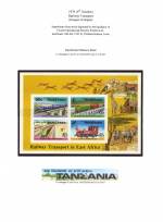 Tanzania 1976&#010;  Railway Transport&#010;  Broken 'Z'&#010;  Imperf MS