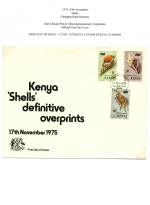 Kenya 1975&#010;Shells Surcharges FDC