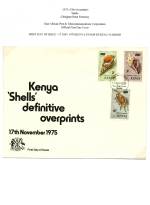 Kenya 1975
Shells Surcharges FDC