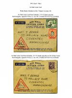 K. U. T. 1943
 Air Mail Letter Cards
Beard correspondence