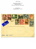 K. U. T. 1954&#010;5c - £ 1 FDC