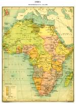 Map of Africa circa 1900
  Showing:-
  British East Africa
  (Kenya)
  Uganda and
  German East Africa
  (Tanganyika)