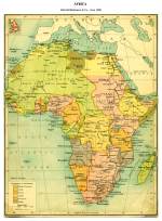 Map of Africa circa 1900&#010;  Showing:-&#010;  British East Africa&#010;  (Kenya)&#010;  Uganda and&#010;  German East Africa&#010;  (Tanganyika)