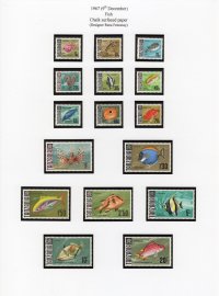 Tanzania 1967&#010;Fish Chalk-surfaced paper&#010;5c - 20/- Mint