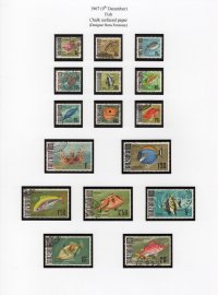 Tanzania 1967&#010;Fish Chalk-surfaced paper&#010;5c - 20/- Used