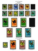 Tanzania 1973
Butterflies 5c - 20/- &
1975 Surcharges Mint