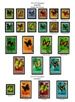 Tanzania 1973
Butterflies 5c - 20/- &
1975 Surcharges Used
