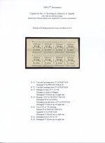 Uganda Typeset 1896&#010; Half Sheet Mint