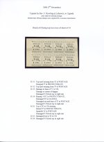 Uganda Typeset 1896
 Half Sheet Mint