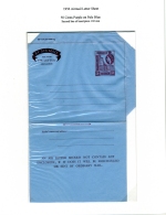 Kenya Uganda Tanganyika 1956
  50c Air Letter (102mm) Mint