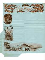 Kenya Uganda Tanganyika 1957
   Pictorial Air Letter - Wildlife (Inside) Mint