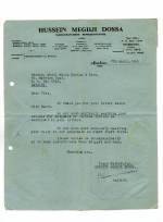 K. U. T. 1965 Formula Air Letter Hussein Meghji Dossa (Inside) Used