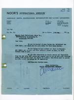 K. U. T. 1966 Formula Air Letter Noor's Intrenational Agencies (Inside) Used