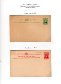 German East Africa 1917
  3 & 6 cent Cards Mint