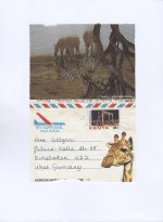 Kenya 1983 Photoform Giraffe, Zebra