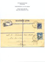 Kenya Uganda Tanganyika 1952
  40c Registered Envelope 202mm x 127mm Used