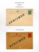 East Africa & Uganda 1903
  ½a & 1a Cards Specimen
