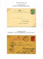 East Africa & Uganda 1903
  ½a & 1a Cards Used