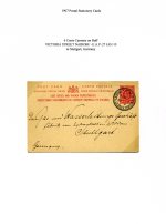 East Africa & Uganda 1907 6c Card Used