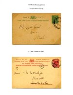 East Africa & Uganda 1912
  3 & 6 cent Cards Used