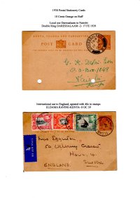 Kenya Uganda Tanganyika 1938
  15 cent Envelope Mint