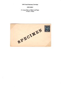 British East Africa 1896
  2&frac12; Envelope Specimen