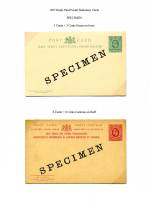 East Africa & Uganda 1907
  ½a & 1a Reply Cards Specimen