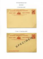 Tanganyika 1923
Stationery Cards Specimen
