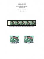 Kenya 1963&#010;  Independence&#010;  50c Upward Green colour shift&#010; Strip of 5