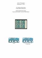 Kenya 1963
 Independence
 65c 'Extra flower'
 between P & R