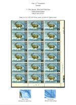 1/- White area & Spot in tree 
 Plate Block of 18 Mint