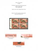 1/50 flaw x 3 
 Plate Block of 4 Mint