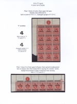 East Africa & Uganda  1919 Surcharge '4' varieties