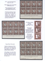 K. U. T. 1946&#010;  1c Black & Dp chocolate-brown&#010;  Retouched value tablet&#010;  R9/6 Imprint blk 8
