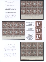 K. U. T. 1946
 1c Black & Dp chocolate-brown
 Retouched value tablet
 R9/6 Imprint blk 8