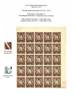 K. U. T. 1946&#010;  1c Black & Dp chocolate-brown&#010;  Retouched value tablet&#010;  R9/6 Imprint blk 8