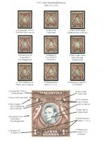 K. U. T. 1938/46
 1c Black & Chocolate-brown
 Varieties Mint