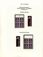 K. U. T. 1960 &#010;  'Y' Serif & Retouch Blocks Mint