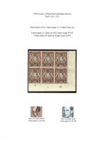 K. U. T. 1946
 1c Black & Chocolate-brown
 Frame Pl 22 Head Pl 4A block 6