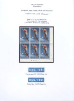 Tanganyika 1961
 Independence
 1/30 Flaw on '6' &
 'Colon' flaw
 Block of 4 Mint